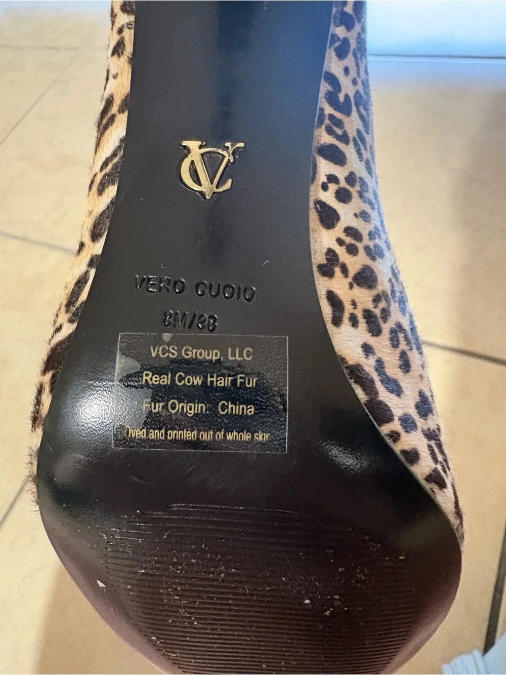 Vince Camuto Cow Hair Leapord Print Heels